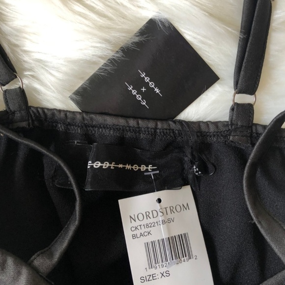 Nordstrom Code x Mode Black Tank Bodysuit NWT XS New - Picture 6 of 7